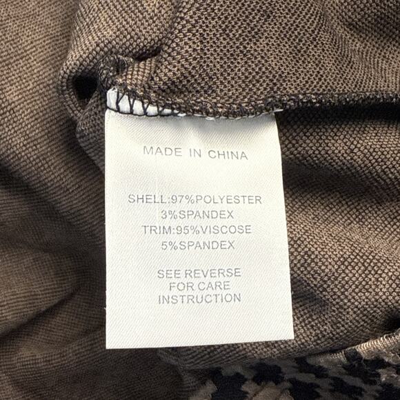 NWT Tyler Boe Tan Brown Jigsaw Mushroom Knit Shift Dress w/Pockets Women's Large - Picture 4 of 4